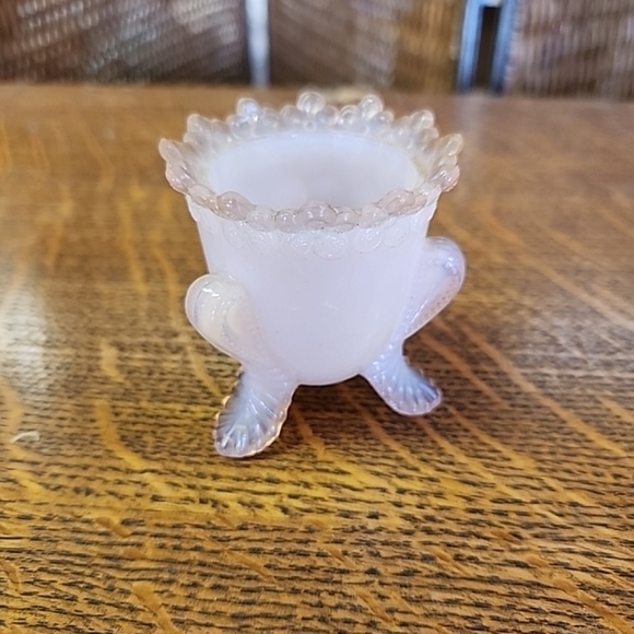 Vintage Degenhart Crown Tuscan Pink Peach Forget Me Not Toothpick Holder - Picture 1 of 9